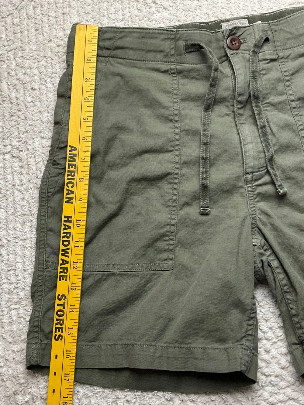 Faherty Dune Utility Short Light Pine Color Men’s Size Medium